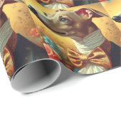 Italiaans Greyhound Dog Painting Cadeaupapier (Rol Hoek)