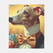 Italiaans Greyhound Dog Painting Fleece Deken (Voorkant)