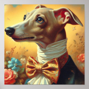 Italiaans Greyhound Dog Painting Poster