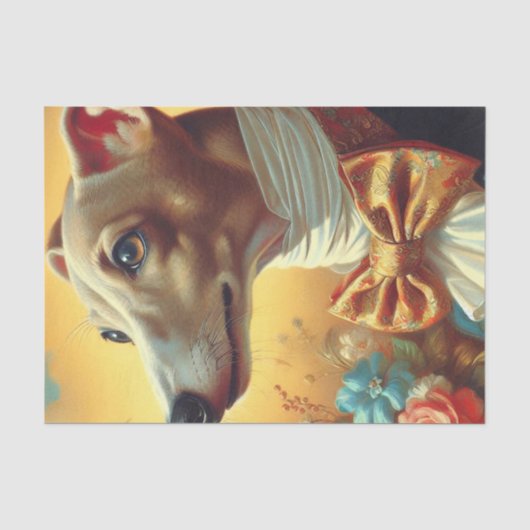 Italiaans Greyhound Dog Painting Tissuepapier (Voorkant)