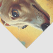 Italiaans Greyhound Dog Painting Tissuepapier (Detail)