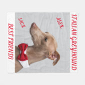 ITALIAANS GREYHOUND FLEECE BLANKET MET NAMEN. DEKEN (Voorkant (Horizontaal))