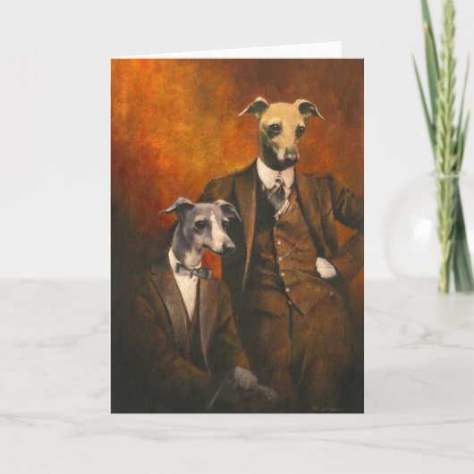  Italiaans Greyhound Gentlemen Greetings Card Bedankkaart (Voorkant)