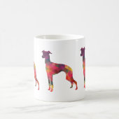 Italiaans Greyhound Geo Pattern Silhouette - Multi Koffiemok (Center)