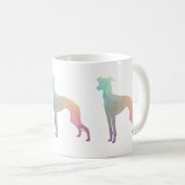Italiaans Greyhound Geo Pattern Silhouette - Paste Koffiemok (Voorkant rechts)