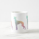 Italiaans Greyhound Geo Pattern Silhouette - Paste Koffiemok (Center)