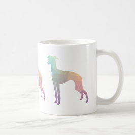 Italiaans Greyhound Geo Pattern Silhouette - Paste Koffiemok