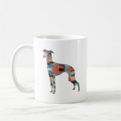 Italiaans Greyhound Geo Pattern Silhouette - Pset Koffiemok (Links)