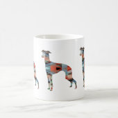 Italiaans Greyhound Geo Pattern Silhouette - Pset Koffiemok (Center)