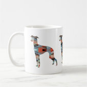 Italiaans Greyhound Geo Pattern Silhouette - Pset Koffiemok (Links)