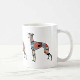 Italiaans Greyhound Geo Pattern Silhouette - Pset Koffiemok