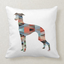 Italiaans Greyhound Geo Pattern Silhouette - Pset Kussen