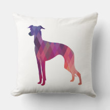 Italiaans Greyhound Geo Pattern Silhouette - Roze