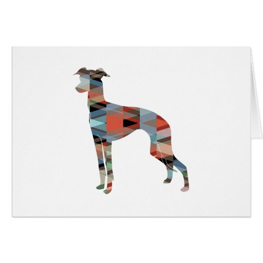 Italiaans Greyhound GeoPattern Silhouette-speldenk (Voorkant Horizontaal)