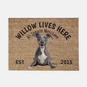 Italiaans Greyhound gepersonaliseerd Hondenliefheb Deurmat (Voorkant)