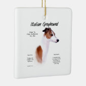 Italiaans Greyhound Geschiedenis Ontwerp Keramisch Ornament (Rechts)