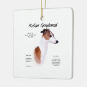 Italiaans Greyhound Geschiedenis Ontwerp Keramisch Ornament (Links)