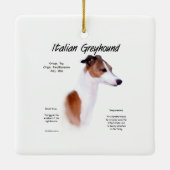 Italiaans Greyhound Geschiedenis Ontwerp Keramisch Ornament (Achterkant)