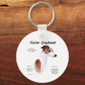 Italiaans Greyhound Geschiedenis Ontwerp Sleutelhanger (Voorkant)