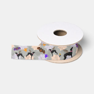 Italiaans Greyhound Halloween Bat Ribbon Satijnen Lint
