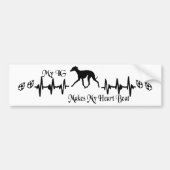 Italiaans Greyhound Heart Beat Bumpersticker (Voorkant)