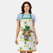 Italiaans Greyhound Home Decor St Patrick's Day Do Schort (Gedragen)