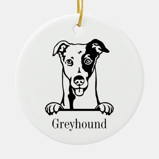 Italiaans Greyhound hond ornament (Voorkant)