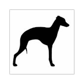 Italiaans Greyhound Hondenras Silhouette Iggy Rubberstempel (Afrduk)