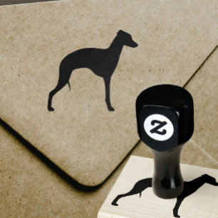 Italiaans Greyhound Hondenras Silhouette Iggy Rubberstempel
