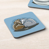 Italiaans Greyhound Huddle Drankjes Onderzetter (Linkerzijde)