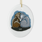 Italiaans Greyhound Huddle Keramisch Ornament (Rechts)