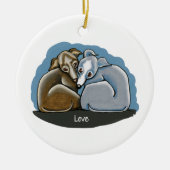 Italiaans Greyhound Huddle Keramisch Ornament (Voorkant)