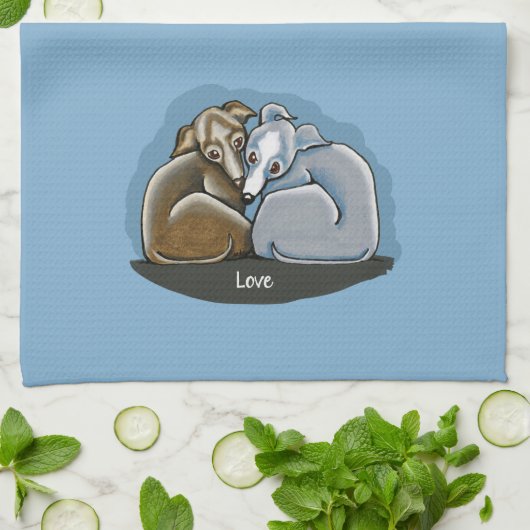 Italiaans Greyhound Huddle Theedoek (Gevouwen)