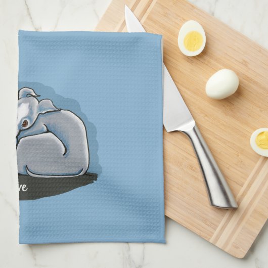 Italiaans Greyhound Huddle Theedoek (Quarter Fold)