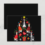 Italiaans Greyhound Kerst Ornament Boom Hond Moede Feestdagenkaart (Voorkant / Achterkant)
