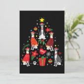 Italiaans Greyhound Kerst Ornament Boom Hond Moede Kaart (Staand voorkant)