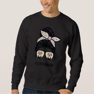 Italiaans Greyhound Mam Messy Bun Hair Glasses Gre Trui