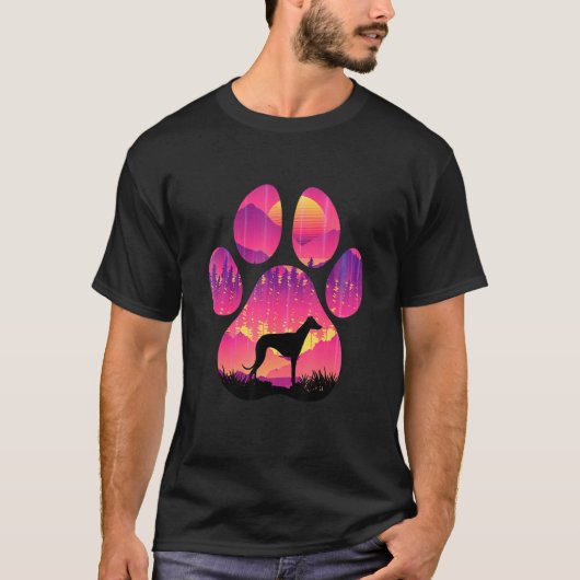 Italiaans Greyhound Paw mam Pap Dog Women Mannen T-shirt (Voorkant)