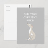 Italiaans Greyhound Personalized Dog Name Briefkaa Briefkaart (Voorkant / Achterkant)
