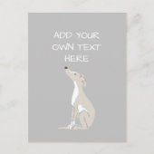 Italiaans Greyhound Personalized Dog Name Briefkaa Briefkaart (Voorkant)