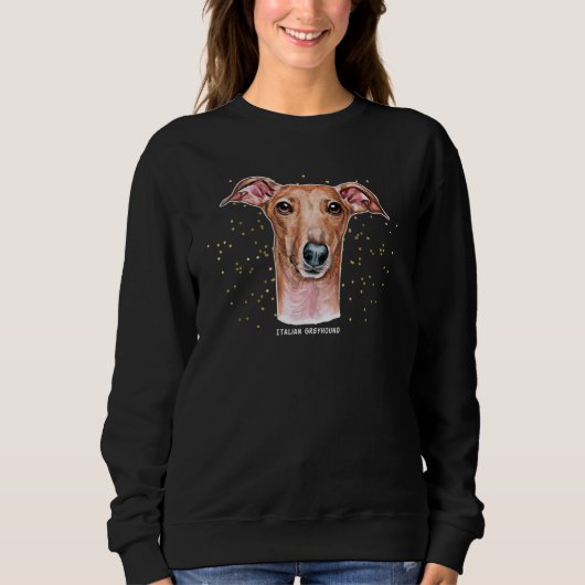 Italiaans Greyhound Portrait 4 Pet ITG Dog Owner Trui (Voorkant)