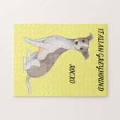 ITALIAANS GREYHOUND PUZZZLE EN PERSONALISEERDE NAA LEGPUZZEL (Horizontaal)