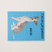 ITALIAANS GREYHOUND PUZZZLE EN PERSONALISEERDE NAA LEGPUZZEL (Horizontaal)