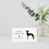 Italiaans Greyhound Silhouette - Dog Breeder Visitekaartje (Staand voorkant)