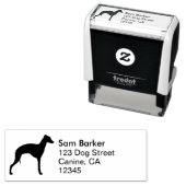 Italiaans Greyhound Silhouette Iggy Retouradres Zelfinktende Stempel (In situ)