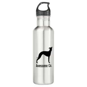 Italiaans Greyhound Silhouette met aangepaste teks Waterfles