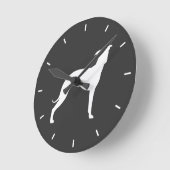 Italiaans Greyhound Silhouette Ronde Klok (Hoek)
