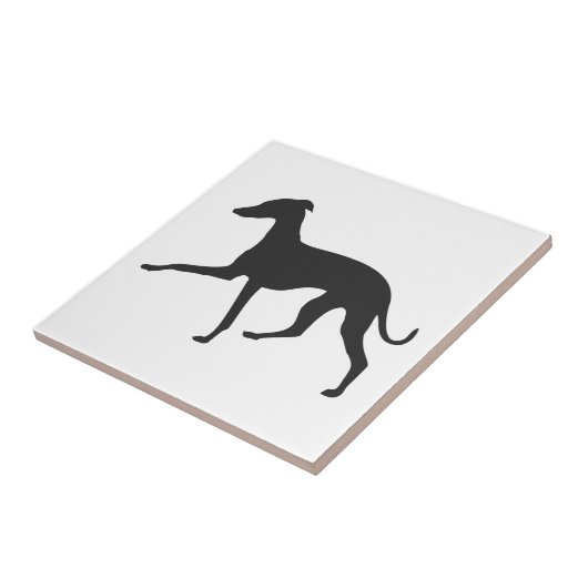 Italiaans Greyhound Silhouette Tegeltje (Zijkant)