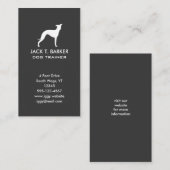 Italiaans Greyhound Silhouette Visitekaartje (Voorkant / Achterkant)