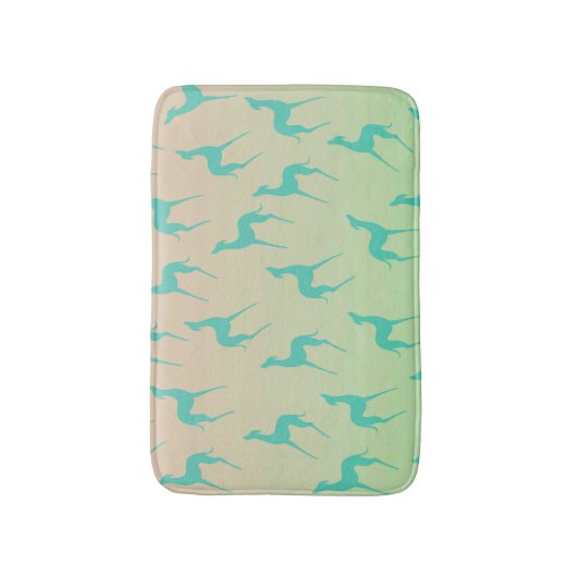 Italiaans Greyhound Silhouettes Pattern Hondenlief Badmat (Voorkant Verticaal)